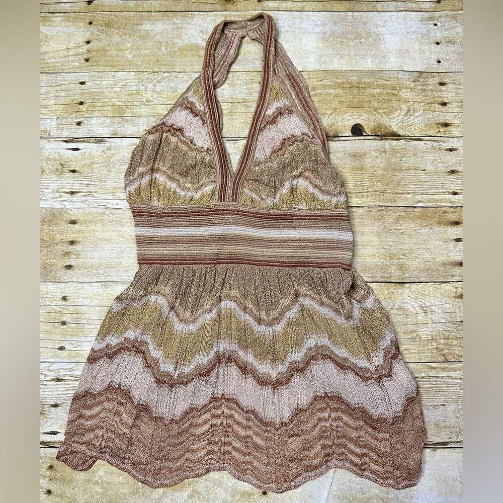 MISSONI Metallic Print Pattern Top